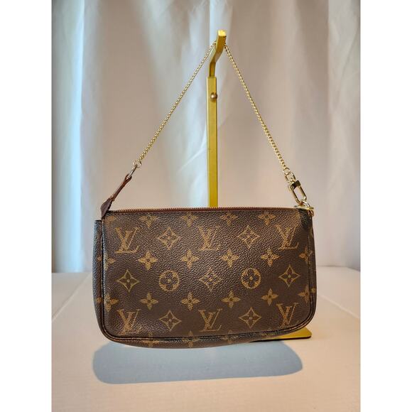 Louis Vuitton Pochette Accessoires Monogram Canvas Shoulder Bag Vintage LV - Picture 4 of 15